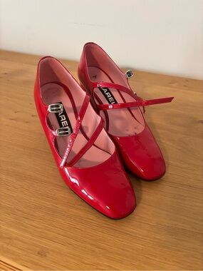 Red Patent Carel Paris Alice Mary Janes